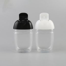 30 ml Hand sanitizer plastic bottle flip bottle petg small sample pack bottle portable hook Jars Portable Key Ring Clear Transparent LX1881