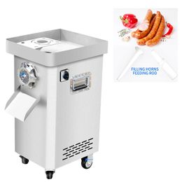 2200W Electric Vertical Fast Meat Grinders Sausage Stuffer Meat Mincer Heavy Stainless Steel Duty Household Kitchen