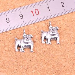 135pcs Charms dog pug bulldog Antique Silver Plated Pendants Making DIY Handmade Tibetan Silver Jewelry 17*13mm