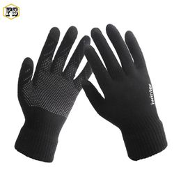 Fashion- Winter Warm Wool Gloves Men and Women Lovers Knit Glove Anti-skid Screen Touch Phone Texting gloves