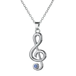 Fashion Jewelry Chic Treble G Clef Music Note Charm Pendant Necklace Gift Musica ladies girl choker collar ribbon dropship