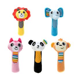 0-3 Years Old Baby Rattle Toy Cartoon Animal Series BB Stick Kids Early Educational Puzzle Baby Toy Hand Stick