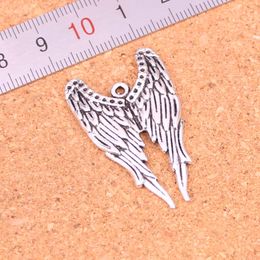 31pcs Charms angel wings Antique Silver Plated Pendants Making DIY Handmade Tibetan Silver Jewelry 39*24mm