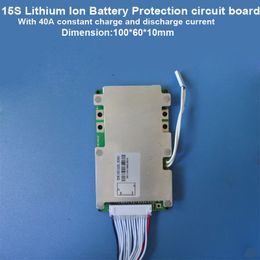 15S Li ion Battery BMS for 63V 18650 Battery or Lipo Battery PCB with 40A constant discharge current electric scooter PCB freeshipping