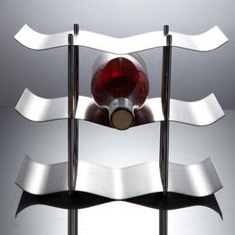 Kitchen accessories Homehold 3-layers Stainless Steel Red Wine Bottle Rack Holder Bracket Home Bar Tools Wine Gadget Promotion