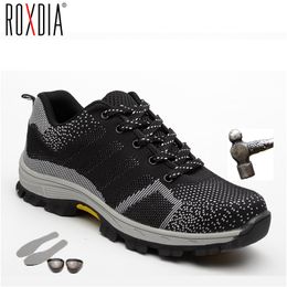 ROXDIA brand plus size 39-48 steel toecap men work & safety boots camouflage steel mid sole impact resistant women shoes RXM102