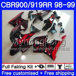 Bodys For HONDA CBR 919RR CBR 900RR CBR919RR 1998 1999 278HM.AA CBR900RR Red HOT light CBR 919 RR CBR900 RR CBR919 RR 98 99 Fairing kit