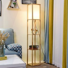 Nordic solid wood floor lamp living room bedroom simple modern sofa coffee Bedroom Bedside Lamp Standing Lamp For Living Room