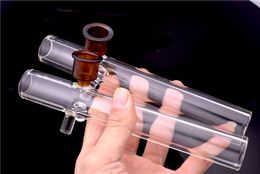 Dhl free big Hand smoking spoon pipe 7inch Tobacco spoon Pipes for Dry Herb with big bowl hand glass water smoking pipe