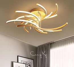 Postmodern LED ceiling lights aluminum lighting remote dimming lighting living room bedroom lamps home MYY