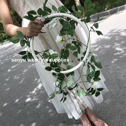 New style Wedding bride and groom hand hold arch hoop round backdrop senyu0171