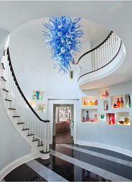 Popular Blue and White Modern Pendant Lamps LED Saving Light Source Dale Chihuly Glass Wedding Ceiling Lights