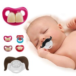 Dummies Pacifier Baby Cute Funny Maternity Toddler Child Teething Nipples Moustache tooth Pacifiers Rabbit teeth beard pacifier free TNT