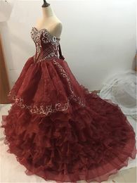 2019 Yellow Cheapest Stock Ball Gown Quinceanera Dresses Beaded Sweet 16 Year Lace-up Prom Party Evening Gown Vestidos De 15 Anos QC1409