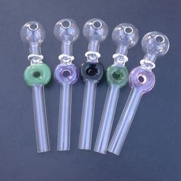 14cm Colourful Pipe Pyrex Glass Oil Burner Pipes Glass Oil Burner Pipe Tobacco Unique Glass Pipes Spoon Pipe Smoking Accessories