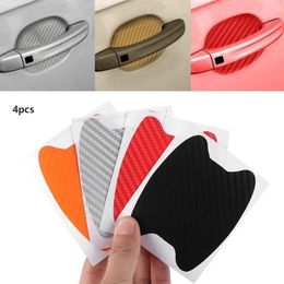 4Pcs/Set Car Handle Protection Film Universal Invisible Auto Carbon Fibre Door Stickers Scratches Resistant Sticker