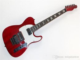 Hot saling! Red body Electric Guitar with write pickguard,Chrome hardware,Provide Customised services