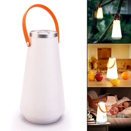 Partihandel-Touch Switch Portable Lantern Hängande Tältlampa USB Uppladdningsbart nattljus för sovrum Vardagsrum Camping med USB-kabel