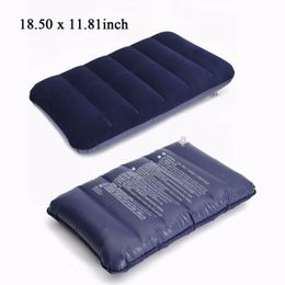 Coussin Gonflable Coussin de Voyage Plage Camping Coussin Oreiller Coussin dassise Bleu Bleu Clair