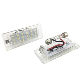 1 Pair 18 LED Error Free Licence Number Plate Light For BMW X5 E53 X3 E83 1999-2006 X3 E83 2003-2010 Car Styling Accessories