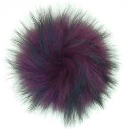 pompom accessories raccoon fur balls round shape Customised colours as request with metal snap button free drop delivery