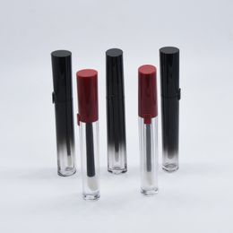 3.8ml Clear Mini Lip Gloss Tube Empty Lip Balm Containers With Black/Red Lid for Lipstick Samples