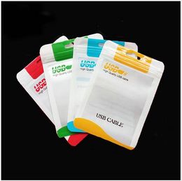 10.5 * 15 Clear White Plastic Poly Bags Opp Verpakking Zipper Lock Pakket Accessoires PVC Retailboxen voor USB-kabel Cellphone Case Hoofdtelefoon