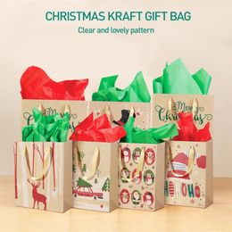 24pcs Kraft Paper Bags with Handle Party Gift Bag Christmas Favor Present Bag Wrapping Bags