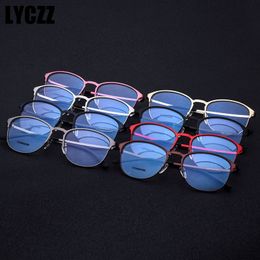 Wholesale-LYCZZ Anti Blue Light Titanium Glasses Frame Men Women Reading Eyeweaght Eyeglasses myopia optical eyewear fashion