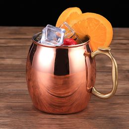 430ml Pure Copper Mug Coppery Handcrafted Durable Moscow Mule Mugs Coffee Mug for Bar Drinkwares Party Kitchen