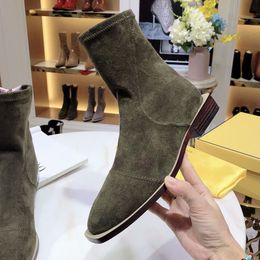 Hot Sale- designer lady winter boots Suede leather Skinny feet Fashion Boots round toe ankle boots size 35-40