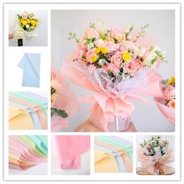 58*58cm flowers wrapping paper flower shop bouquet packaging solid color matte paper translucent waterproof paper wedding supplies JXW308