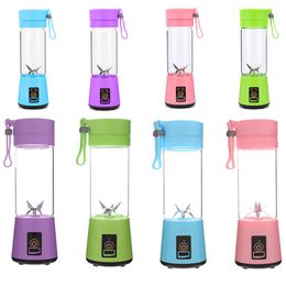 400ML Personal Blender With Travel Cup USB Portable Electric Juicer Blender Rechargeable Juicer Bottle Fruit Vegetable Kitchen Tool WX9-1681