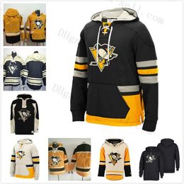 NHL Pittsburgh Penguins 47 marca Lacer Felpa Con Cappuccio Maglione Top Maglione Pullover da uomo
