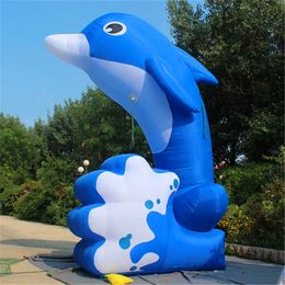 Customised Colour and Size Inflatable Dolphin With Blower For City Parade Stage Event Decoration