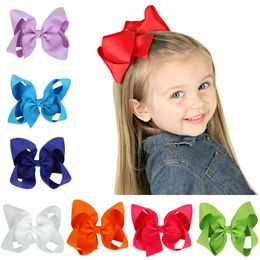 Ribbon Clip Baby Girl Children Hair bow boutique Grosgrain Bowknot Pinwheel Hairpins HairClip
