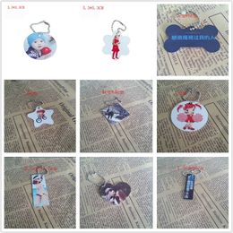 sublimation aluminum pendant ornaments personalized blank consumables supplies heart transfer printing DIY material really factory price