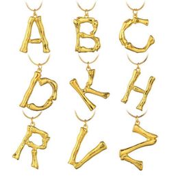 New Personalised initial letter Necklace women 26 Alphabet Pendant Gold Snake chain For Ladies s Fashion Jewellery Gift