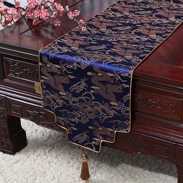 Extra Long Latest Luxury Chinese Banquet Table Runner Decoration Dining Table Cloth Ethnic Silk Brocade Bed Runners 250x33cm 300x33cm