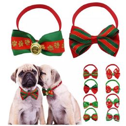 Christmas Dog Cat Bow Ties Xmas Pets Gift Pets Collar Holiday Wedding Decoration Dog Grooming Accessories