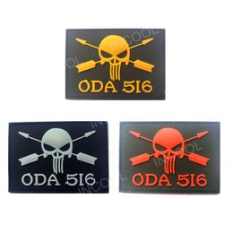 3D PVC ODA Skull Rubber Patches US Army Military Hook Back Morale Patches Tactical Emblem Applique Combat Badges For Clothing