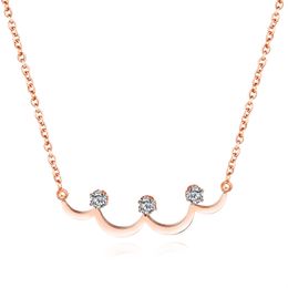 2020 z1537new moda coreana de ouro corrente de aço série Sen clavícula titânio mulheres colar banhado a personalidade simples jóias com diamantes