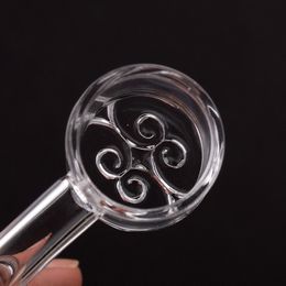 flat top banger xl quartz 4mm Snowflake pattern bottom 25mm OD 10mm 14mm 18mm Male Female domeless Smoking nails for dab rig