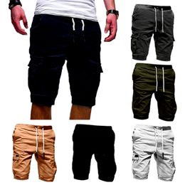 Pantaloncini da Uomo Chino Cotone Estivo Casual Jeans Cargo Combattimento Pantaloni Casual Mezza Nuovo