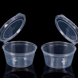 Storage Box Case Disposable Plastic Sauce Cup With Lid Takeaway Sauce Cup Containers Kitchen Organiser LX1953