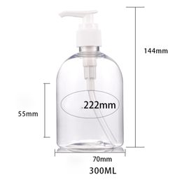 USA 300ml 500ml PET Sanitizer Bottle Empty Hand Wash Bottles Plastic Shampoo Pump Container Free Sea Shipping Will reach you in 28-35days