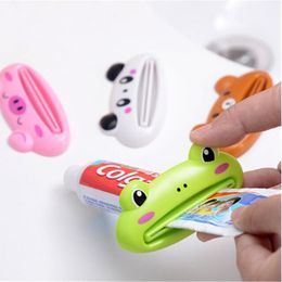 Cartoon Easy Toothpaste Dispenser Home Tube Squeezer Plastic Useful Toothpaste Rolling Holder Kitchen Bathroom Accessories