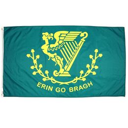 Erin go Braugh Harp Flag Irish Republic Ireland Printed 90x150cm Erin Go Bragh Flag 3x5 ft Polyester Flying Hanging Wholesale Cheap