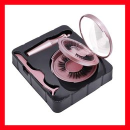 hot sale 3d Magnetic false eyelashes with tweezers & magnetic eyeliner eye makeup tools epacket free ship