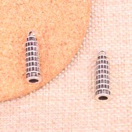 48pcs Charms leaning tower of pisa italy 25*7mm Antique Making pendant fit,Vintage Tibetan Silver,DIY Handmade Jewelry